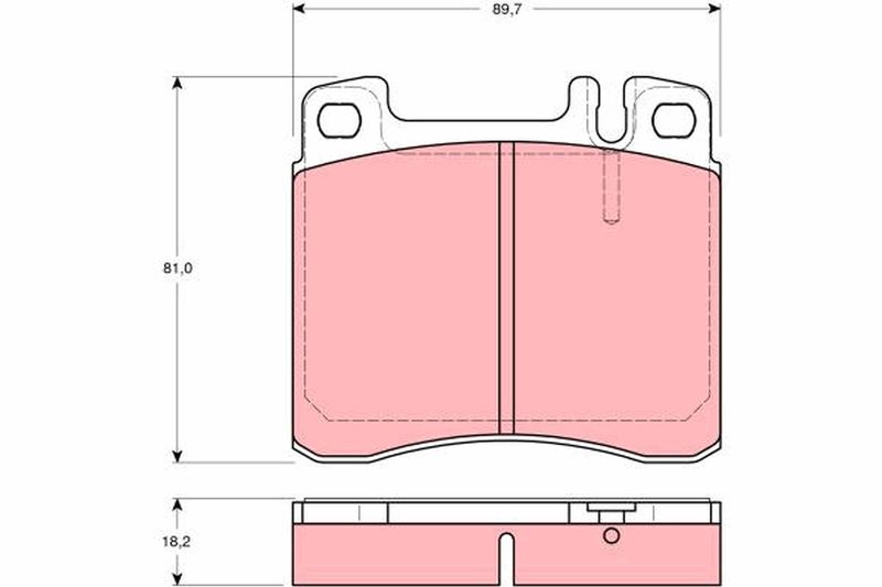 TRW GDB1122 Brake Pad Set, disc brake