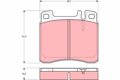 Brake Pad Set, disc brake TRW GDB1122