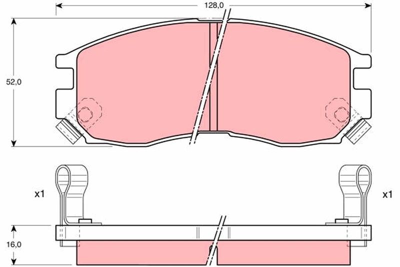 TRW GDB1128 Brake Pad Set, disc brake