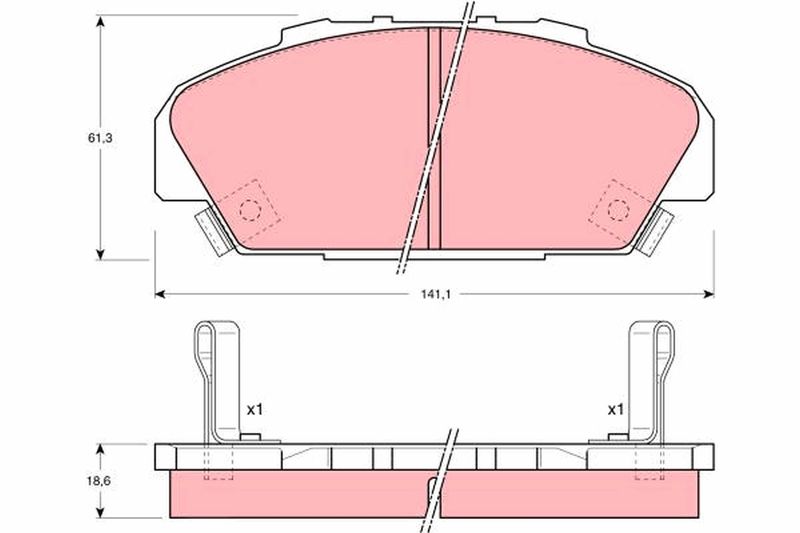 TRW GDB1137 Brake Pad Set, disc brake