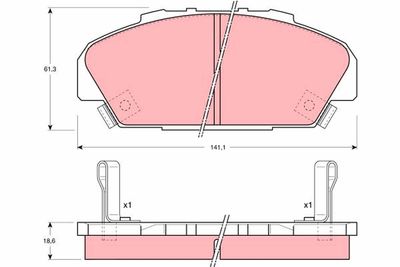 Brake Pad Set, disc brake TRW GDB1137