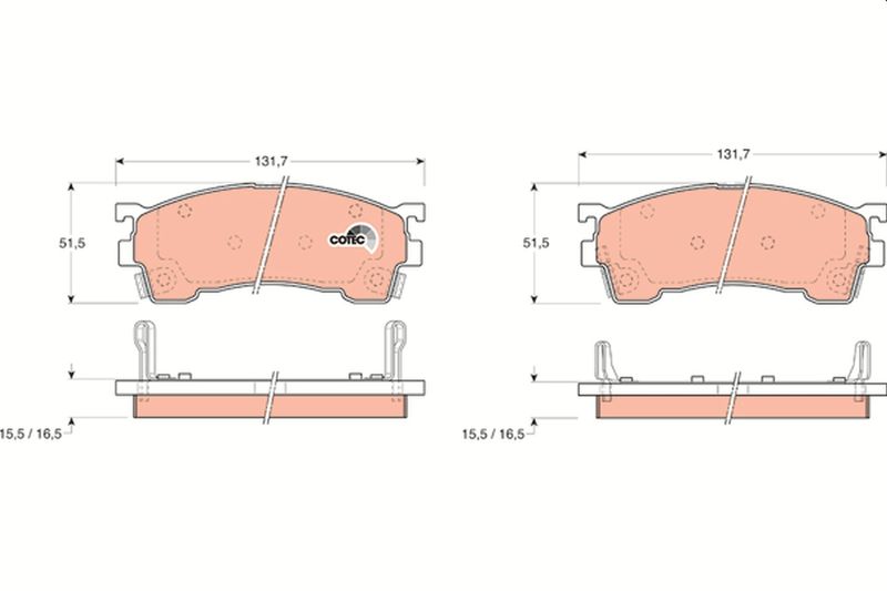 TRW GDB1139 Brake Pad Set, disc brake