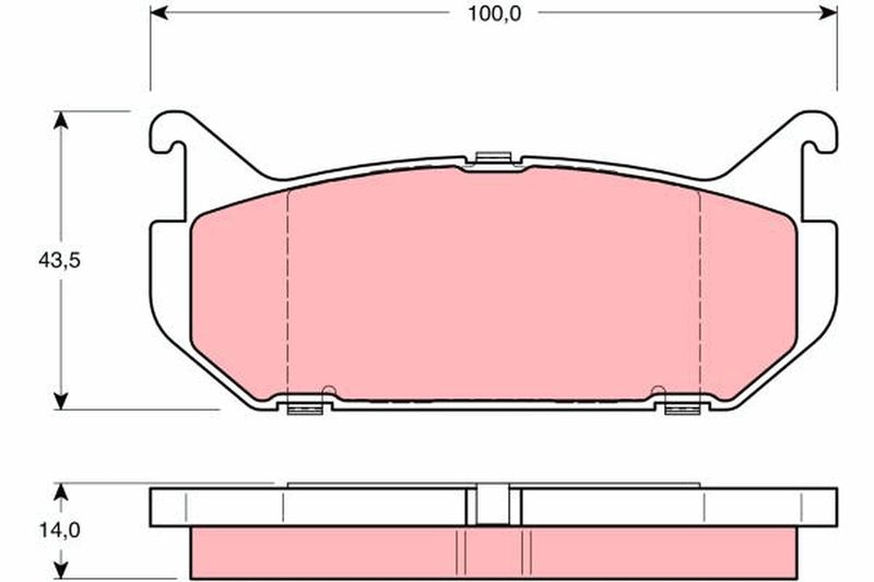 TRW GDB1140 Brake Pad Set, disc brake