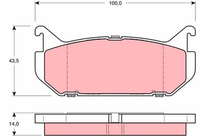 Brake Pad Set, disc brake TRW GDB1140