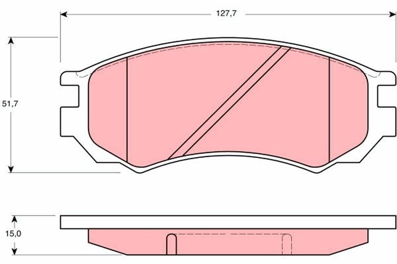 TRW GDB1141 Brake Pad Set, disc brake