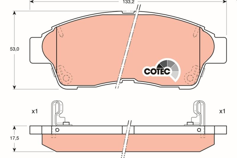 TRW GDB1143 Brake Pad Set, disc brake