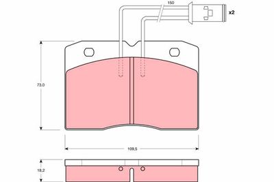 Brake Pad Set, disc brake TRW GDB1152