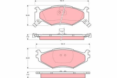 Brake Pad Set, disc brake TRW GDB1157