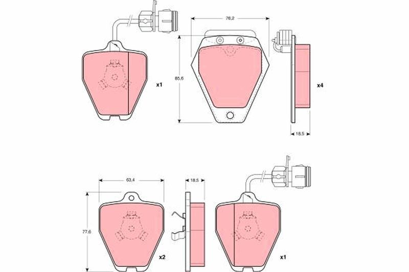 TRW GDB1162 Brake Pad Set, disc brake