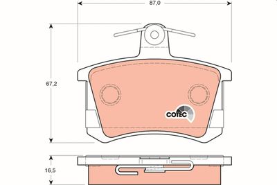 Brake Pad Set, disc brake TRW GDB1163