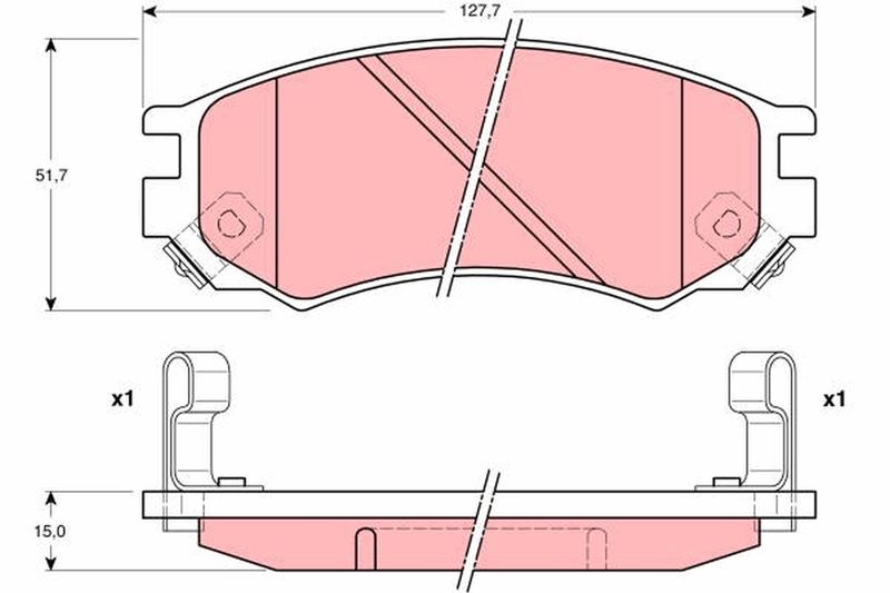 TRW GDB1175 Brake Pad Set, disc brake