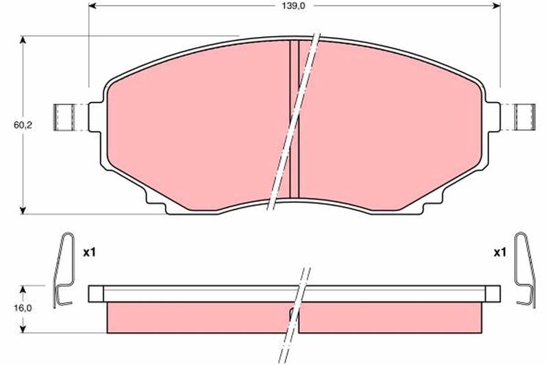 TRW GDB1177 Brake Pad Set, disc brake