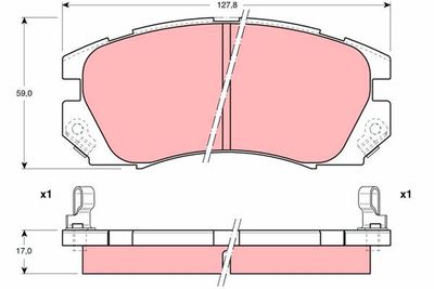 Brake Pad Set, disc brake TRW GDB1179