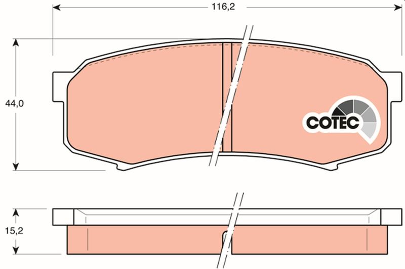 TRW GDB1182 Brake Pad Set, disc brake
