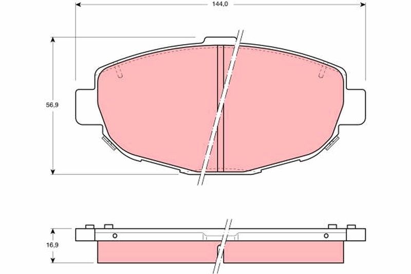 TRW GDB1184 Brake Pad Set, disc brake