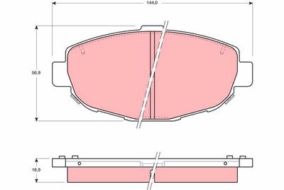 Brake Pad Set, disc brake TRW GDB1184
