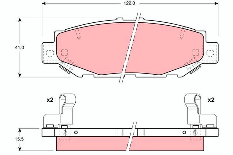 TRW GDB1185 Brake Pad Set, disc brake