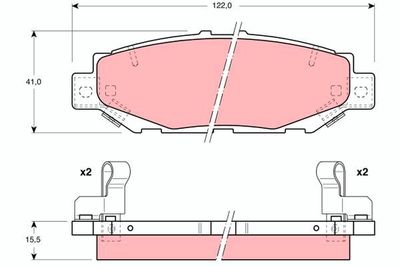 Brake Pad Set, disc brake TRW GDB1185