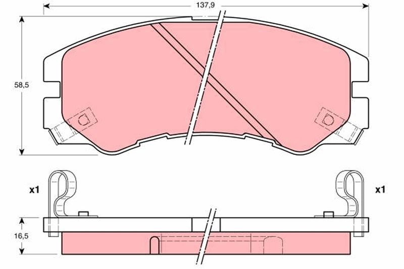 TRW GDB1186 Brake Pad Set, disc brake