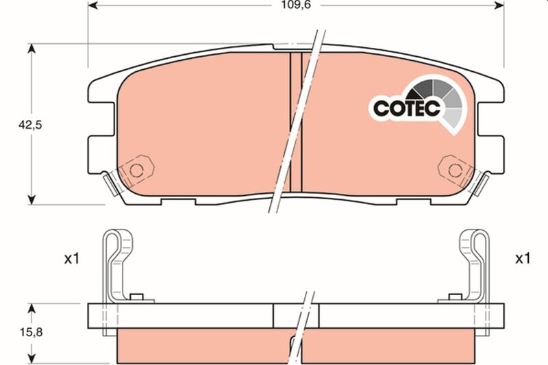 TRW GDB1187 Brake Pad Set, disc brake