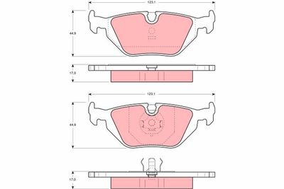 Brake Pad Set, disc brake TRW GDB1189