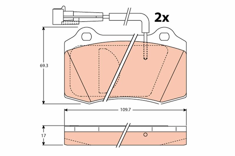 TRW GDB1191 Brake Pad Set, disc brake