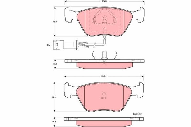 TRW GDB1192 Brake Pad Set, disc brake
