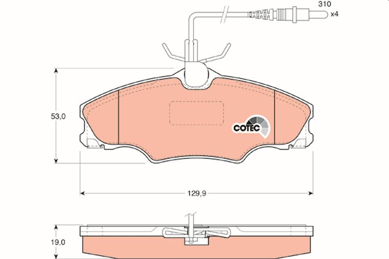 TRW GDB1193 Brake Pad Set, disc brake
