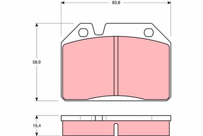 Brake Pad Set, disc brake TRW GDB119