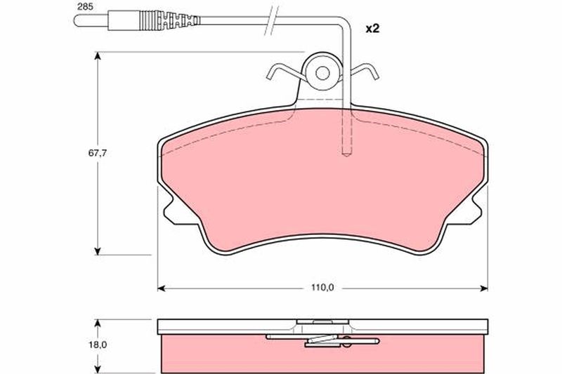 TRW GDB1203 Brake Pad Set, disc brake