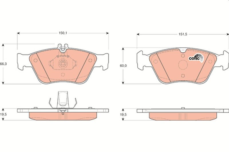 TRW GDB1205 Brake Pad Set, disc brake