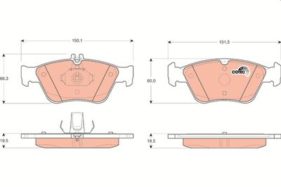 Brake Pad Set, disc brake TRW GDB1205