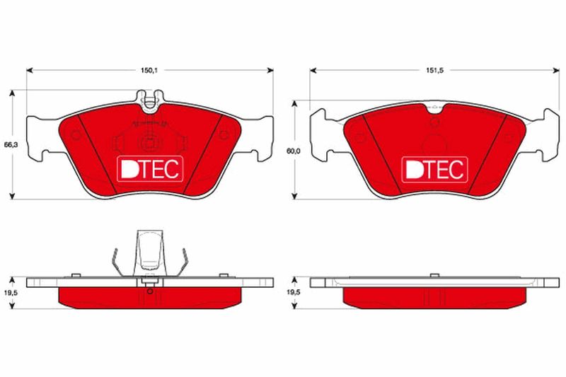 TRW GDB1205DTE Brake Pad Set, disc brake