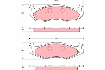 Brake Pad Set, disc brake TRW GDB1207