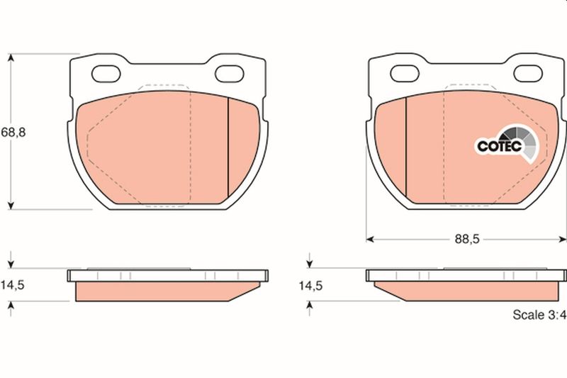 TRW GDB1209 Brake Pad Set, disc brake
