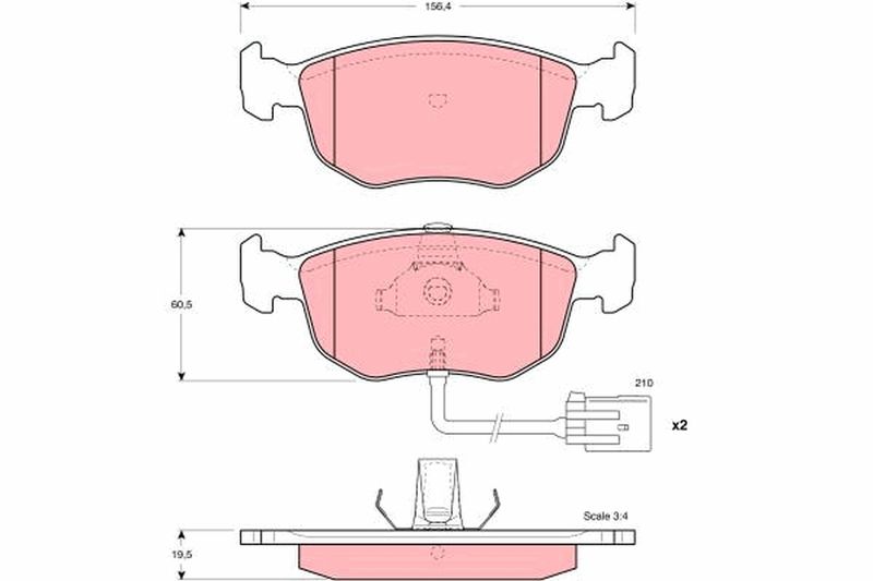 TRW GDB1213 Brake Pad Set, disc brake