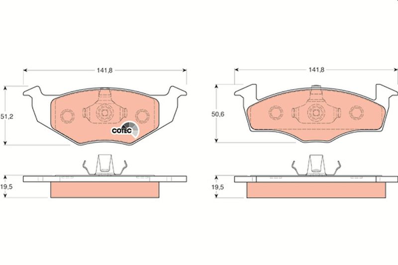 TRW GDB1218 Brake Pad Set, disc brake