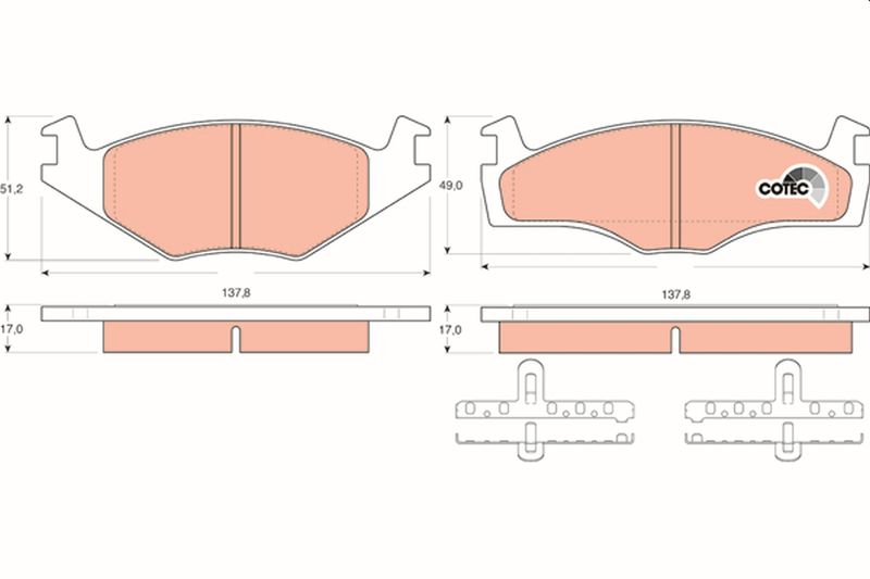 TRW GDB1219 Brake Pad Set, disc brake