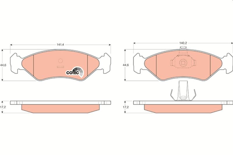 TRW GDB1221 Brake Pad Set, disc brake