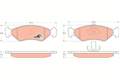 Brake Pad Set, disc brake TRW GDB1221