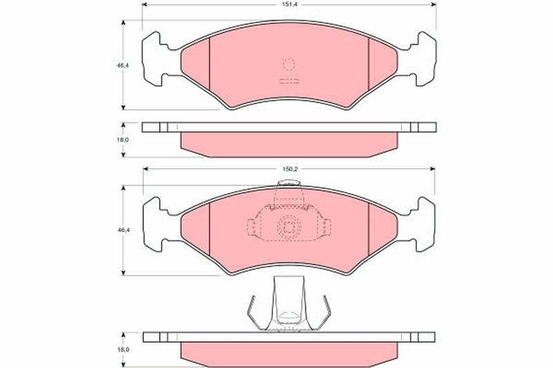 TRW GDB1222 Brake Pad Set, disc brake