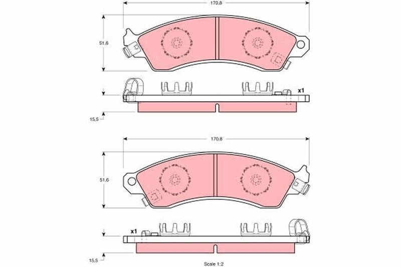 TRW GDB1226 Brake Pad Set, disc brake