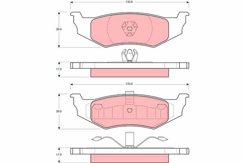 TRW GDB1234 Brake Pad Set, disc brake