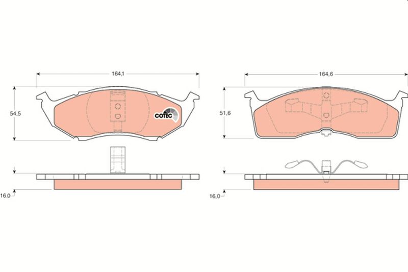 TRW GDB1236 Brake Pad Set, disc brake