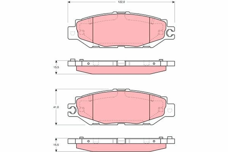 TRW GDB1240 Brake Pad Set, disc brake