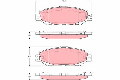 Brake Pad Set, disc brake TRW GDB1240