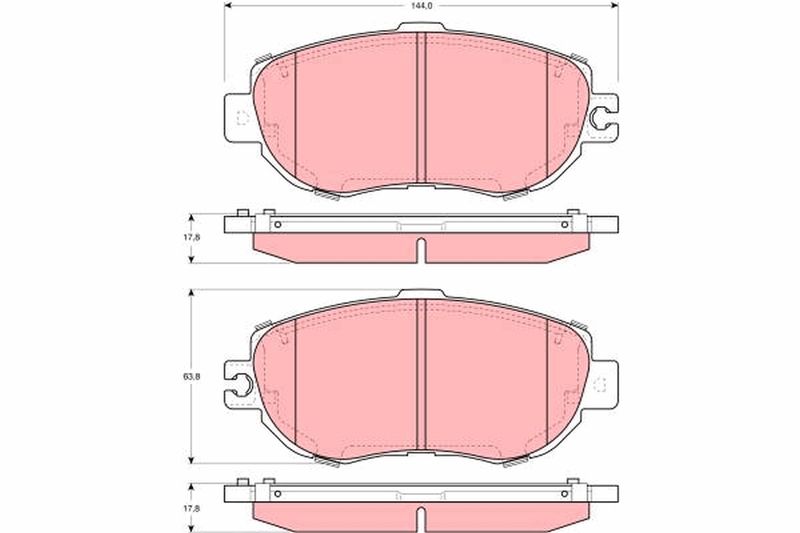 TRW GDB1241 Brake Pad Set, disc brake