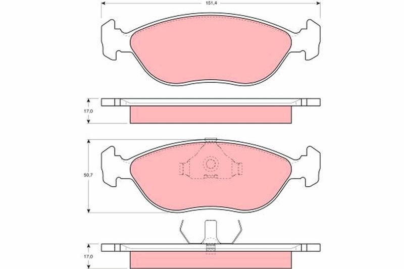 TRW GDB1246 Brake Pad Set, disc brake