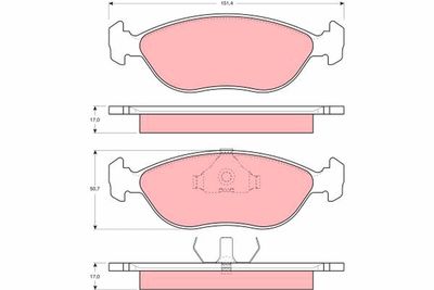 Brake Pad Set, disc brake TRW GDB1246