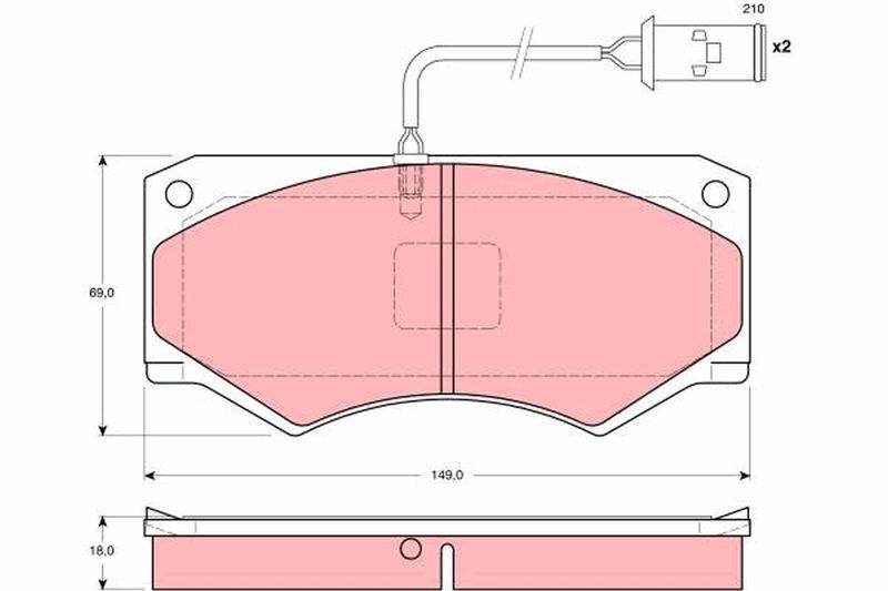 TRW GDB1248 Brake Pad Set, disc brake
